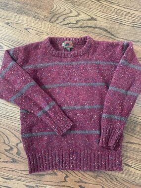 Vintage Boston Traders Burgundy Speckled Crewneck Sweater